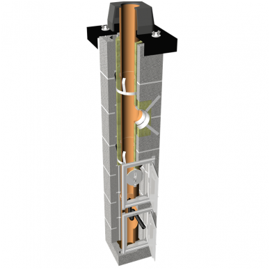 Tona Tec Plus vieno kanalo dūmtraukis, ø200 mm