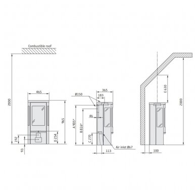 CONTURA C856TG juoda krosnelė su muilo akmens apdaila 1