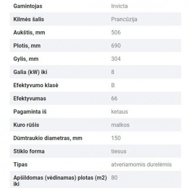 INVICTA 700 OPTIMISE ketinis židinio ugniakuras 3