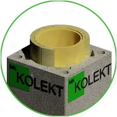 MK Kolekt vieno kanalo dūmtraukis, ø160 mm 1