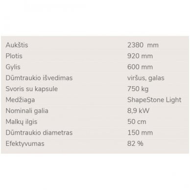 NORDPEIS DAVOS A STONE židinys 3