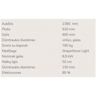 NORDPEIS DAVOS U STONE židinys 3