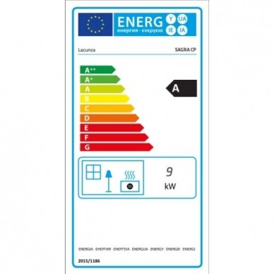 Plieninė krosnelė Lacunza Sagra CP, 9kW 3