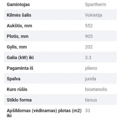 SPARTHERM ARCHITECTURE SL biožidinys 3