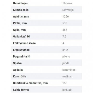 THORMA ANDORRA CERAMIC PLUS krosnelė (su pasirinkimais) 3