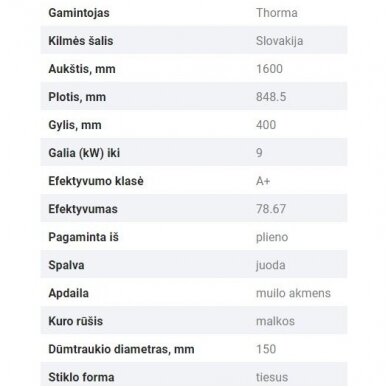 THORMA DYNAMIC SERPENTINO plieninė krosnelė su muilo akmens apdaila 3